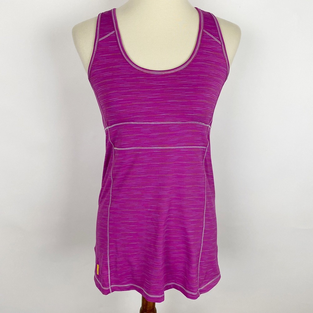 Lole Space Dye Racerback Built-in Bra Athletic Tank Top Womens‎ Small Purple